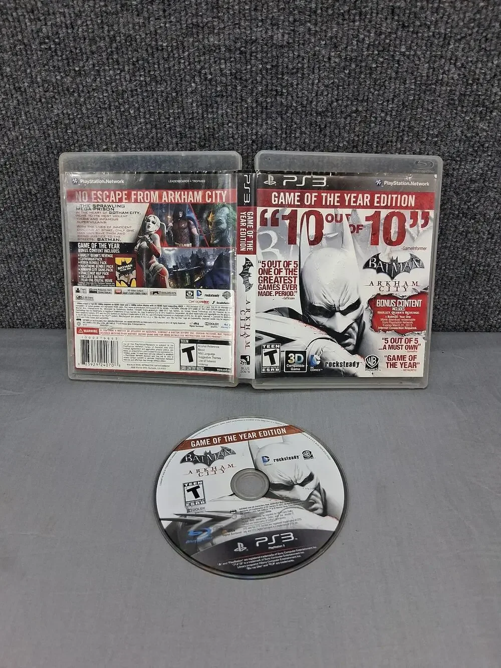 Batman Arkham City Sony Playstation 3 PS3 Game Of The Year Edition